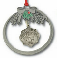 Snowflake Stock Ornament with Die Struck emblem